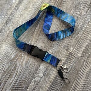 NWOT Van Gogh Starry Night Lanyard Badge ticket key pass Holder